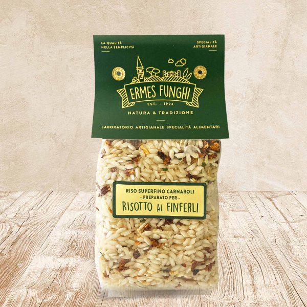 Sacchetto da 300 grammi di Risotto ai Finferli Ermes Funghi