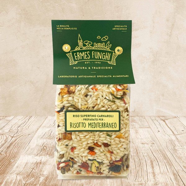 Sacchetto da 300 grammi di Risotto Mediterraneo Ermes Funghi