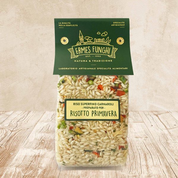 Sacchetto da 300 grammi di Risotto Primavera Ermes Funghi