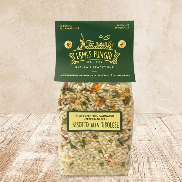 Sacchetto da 300 grammi di Risotto alla Tirolese Ermes Funghi