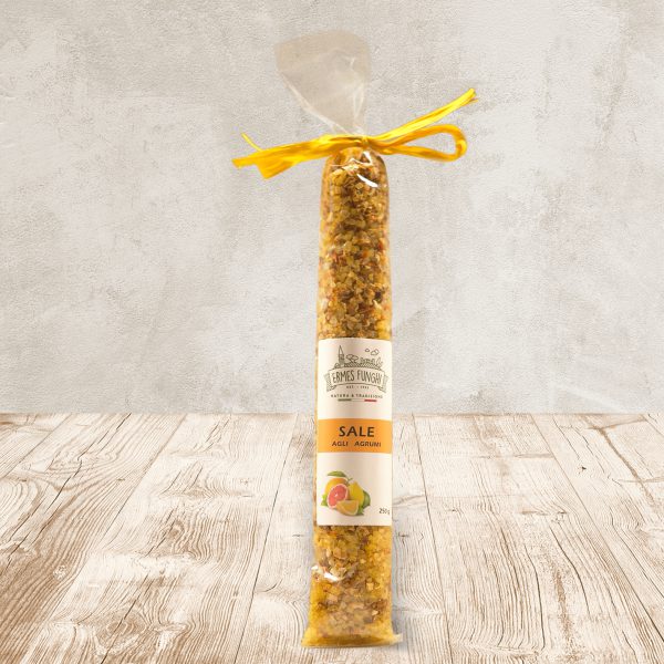 Tubo da 250 grammi di Sale agli Agrumi Ermes Funghi