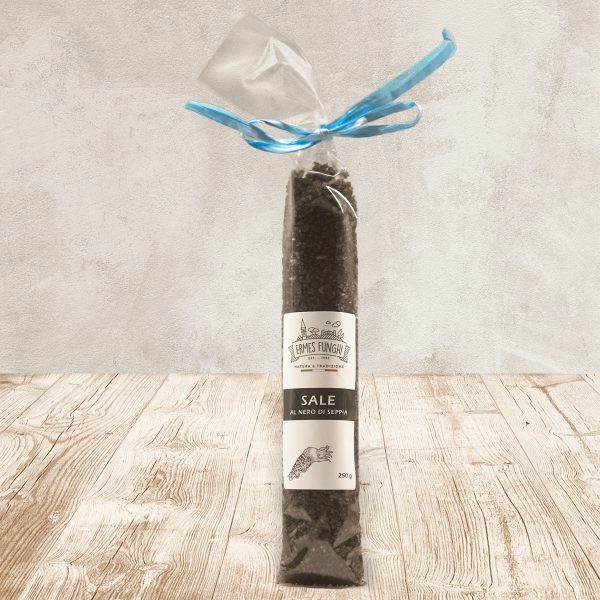 Tubo da 250 grammi di Sale al Nero di Seppia Ermes Funghi