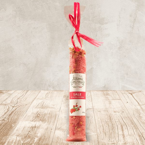 Tubo da 250 grammi di Sale ai Petali di Rosa Ermes Funghi