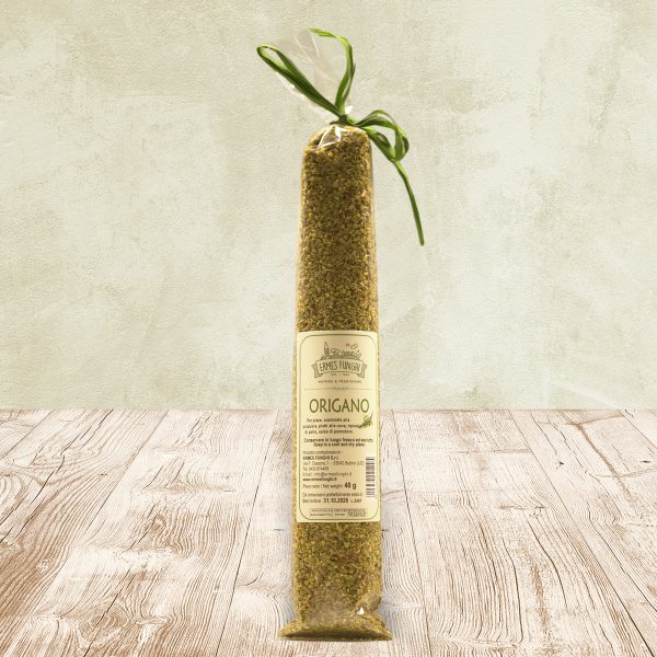Tubo da 50 grammi di Origano Ermes Funghi.