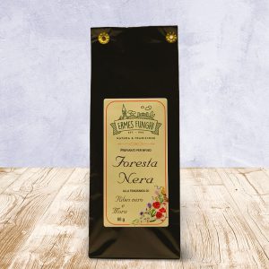 Confezione da 80 grammi di Infuso Foresta Nera Ermes Funghi.