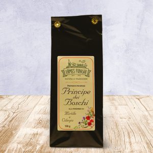 Confezione da 60 grammi di Infuso Principe dei Boschi Ermes Funghi.