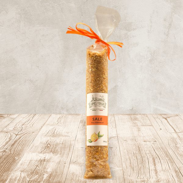 Tubo da 250 grammi di Sale all'Arancia Ermes Funghi