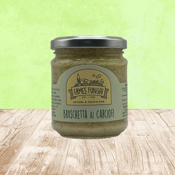 Vasetto da 180 grammi di Bruschetta ai Carciofi Ermes Funghi