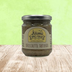 Vasetto da 130 grammi di Bruschetta Tartufata Ermes Funghi.