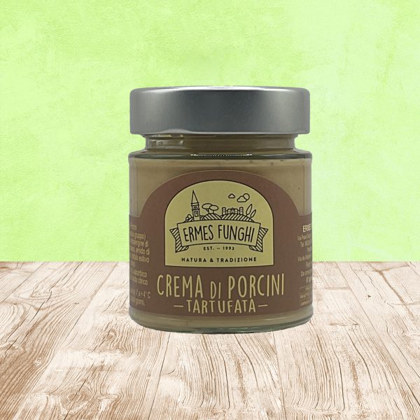 Vasetto da 130 gr. di Crema di Porcini Tartufata Ermes Funghi.