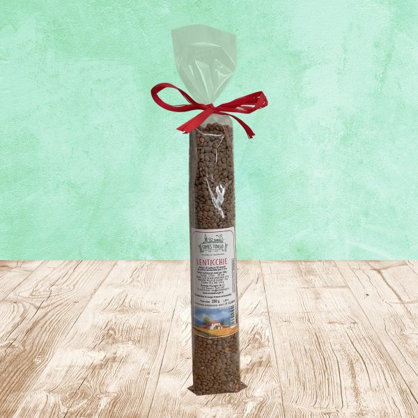 Confezione da 250 gr. Lenticchie Rosse in tubo Ermes Funghi