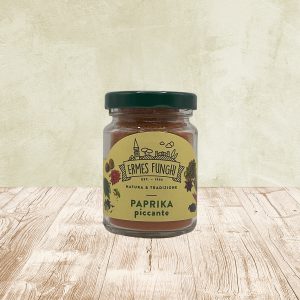Vasetto da 40 grammi di Paprika Piccante Ermes Funghi.