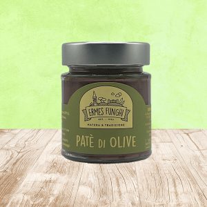 Vasetto da 130 gr. di Patè di Olive Ermes Funghi.