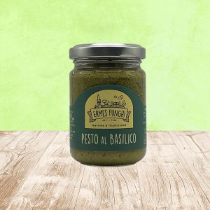 Vasetto da 130 gr. di Pesto al Basilico Ermes Funghi.