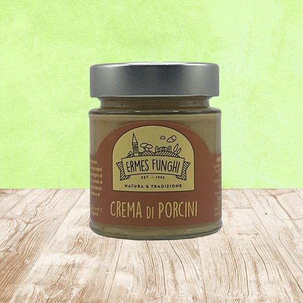 Vasetto da 130 gr. di Crema di Funghi Porcini Ermes Funghi.