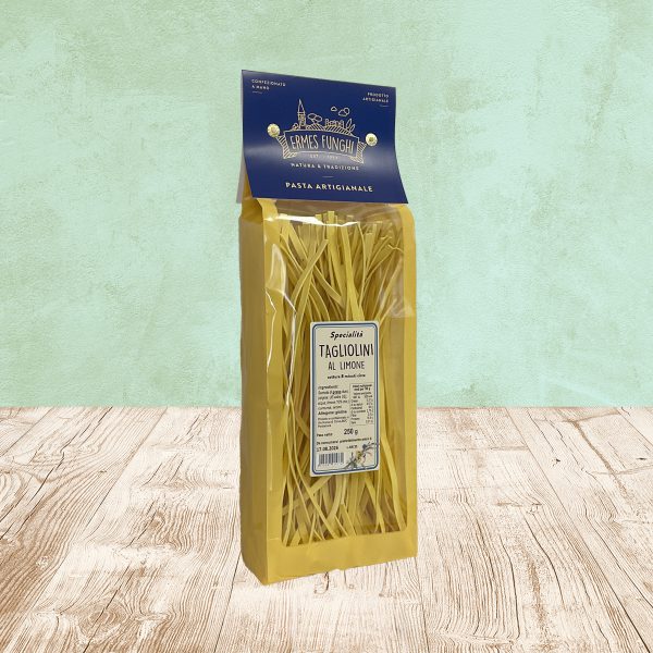 Pacco da 250g di Taglioni aromatizzati al limone Ermes Funghi