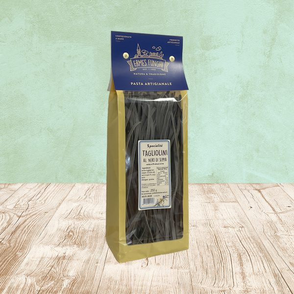 Pacco da 250g di Taglioni al Nero di Seppia Ermes Funghi