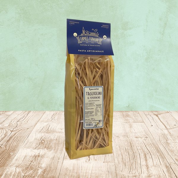 Pacco da 250g di Taglioni al Peperoncino Ermes Funghi